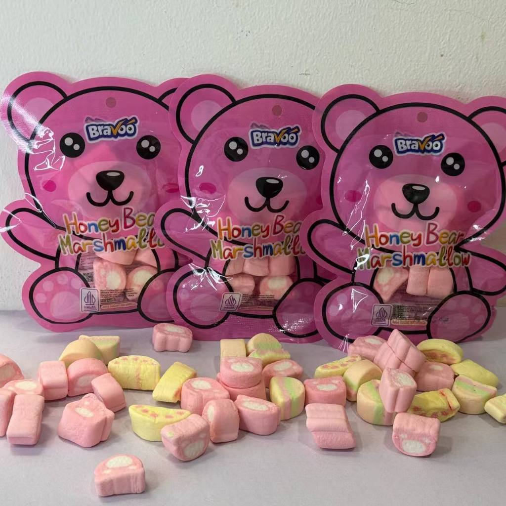 

RB HALALPermen Jelly Isi 30 Pcs MarshmallowAneka Rasa Buah Mini Snack mains candy teddy bear pisang