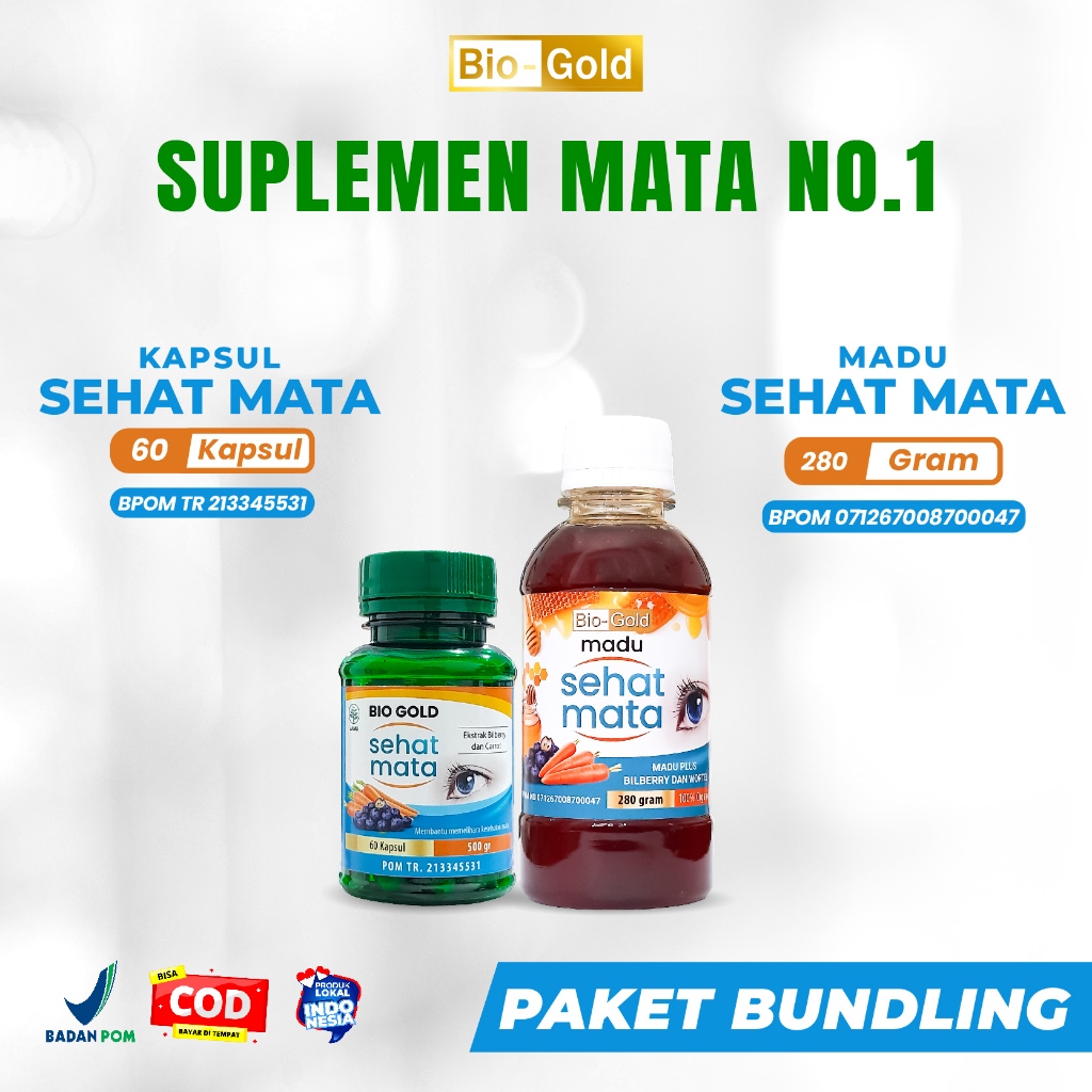 Kapsul Sehat Mata Plus Madu Atasi Mata Katarak Dan Mata Minus Biogold Sehat Mata Bio Gold
