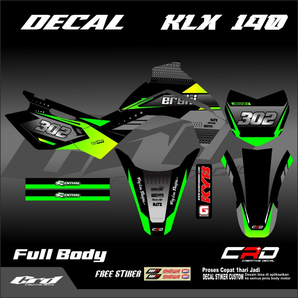 Decal kawasaki klx 140 decal klx 140 decal kawasaki klx