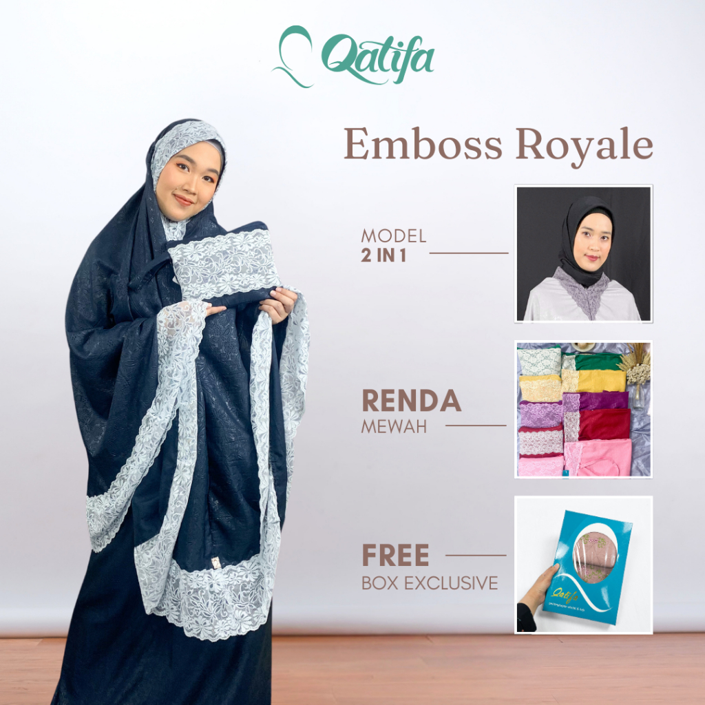 Qatifa Mukena - Mukena Katun Embos Royale