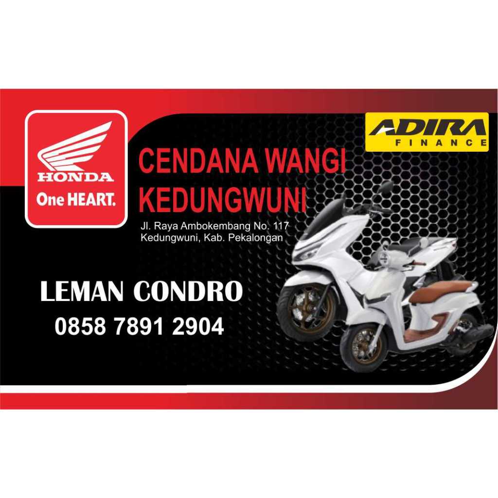 

kartu nama Honda One Heart