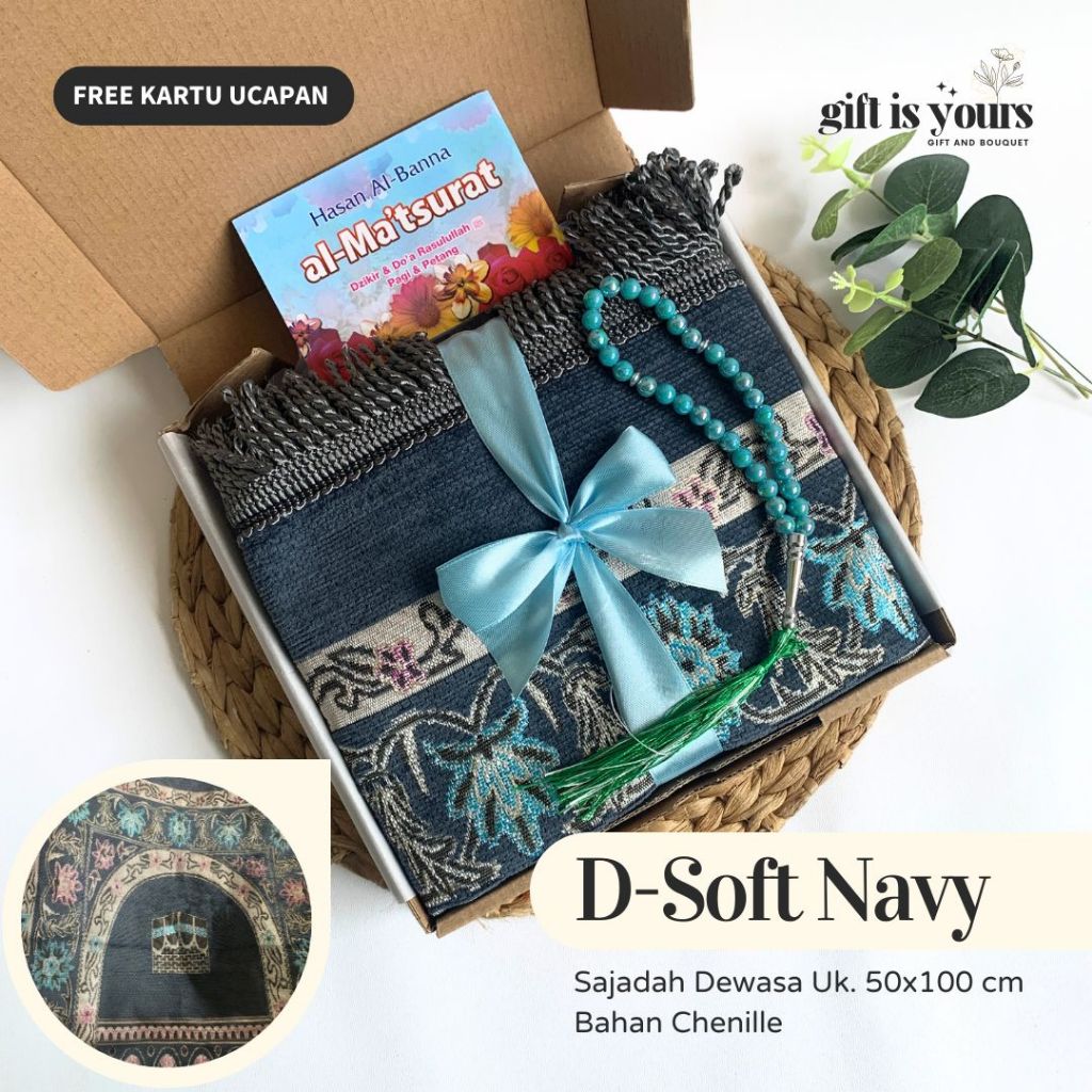 Hampers Gift Box Hadiah Kado Souvenir Sajadah Tasbih Doa Dzikir Muslim Muslimah Murah Ulang Tahun, L