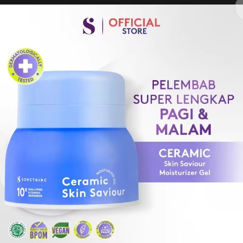 SOMETHINC || Ceramide Skin Savior Moisturizer Siang dan Malam