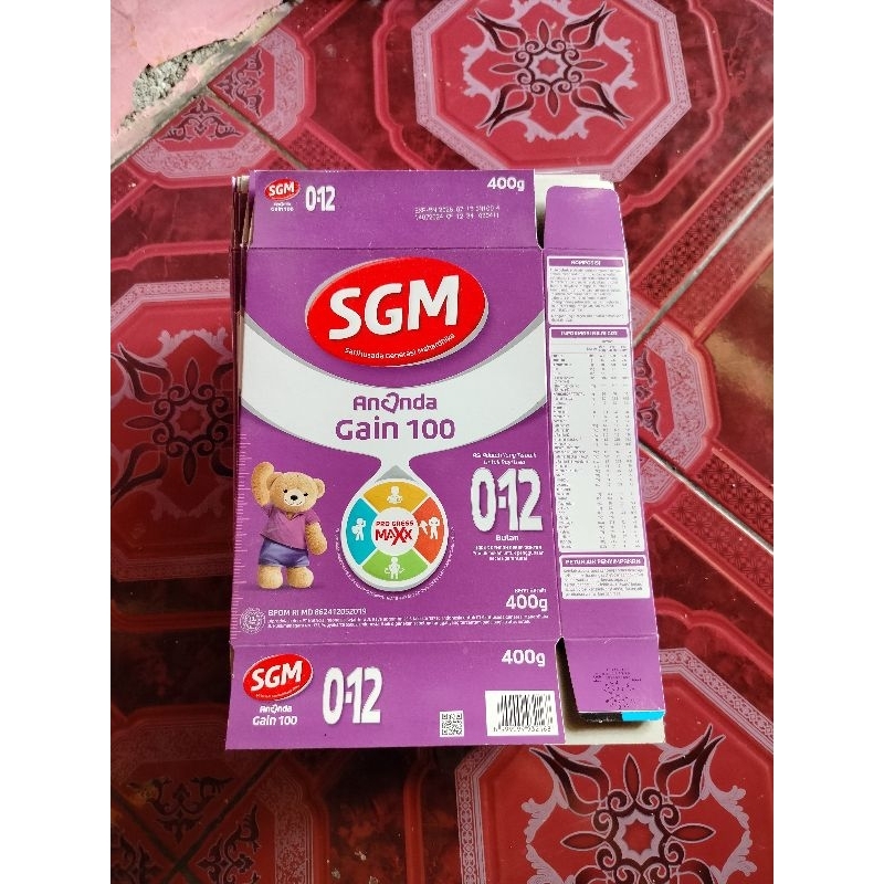 KARDUS SUSU SGM GAIN 100 400g