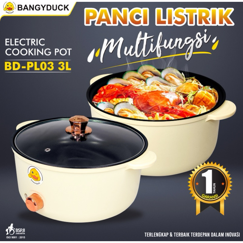 Panci Listrik Jumbo Multifungsi 3L Low Watt Premium