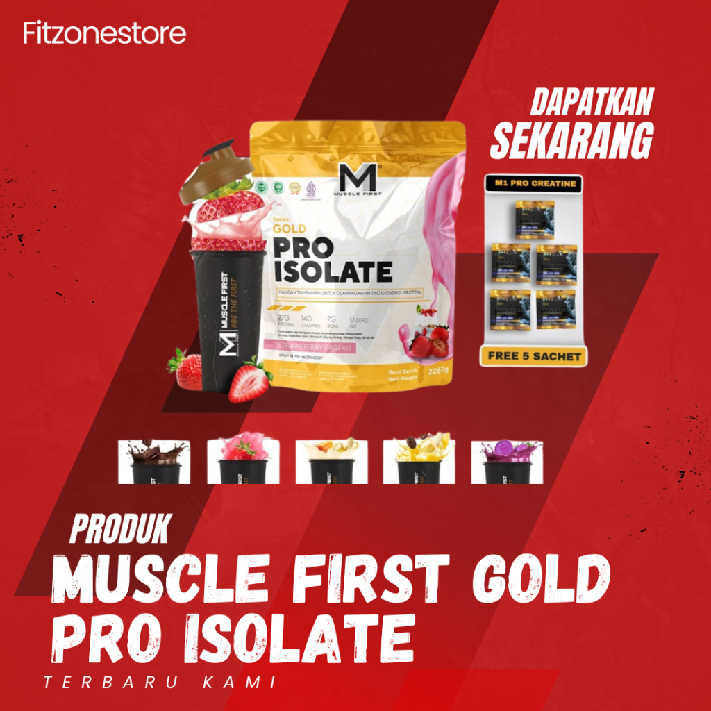 Muscle First Gold Pro Isolate 5 Lbs BPOM Whey Protein Isolate