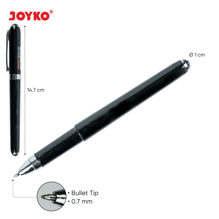 

1 pcs Gel Pen tebal Pulpen Pena Joyko GP-291 Master Gel 0.7 mm pulpen tanda tangan