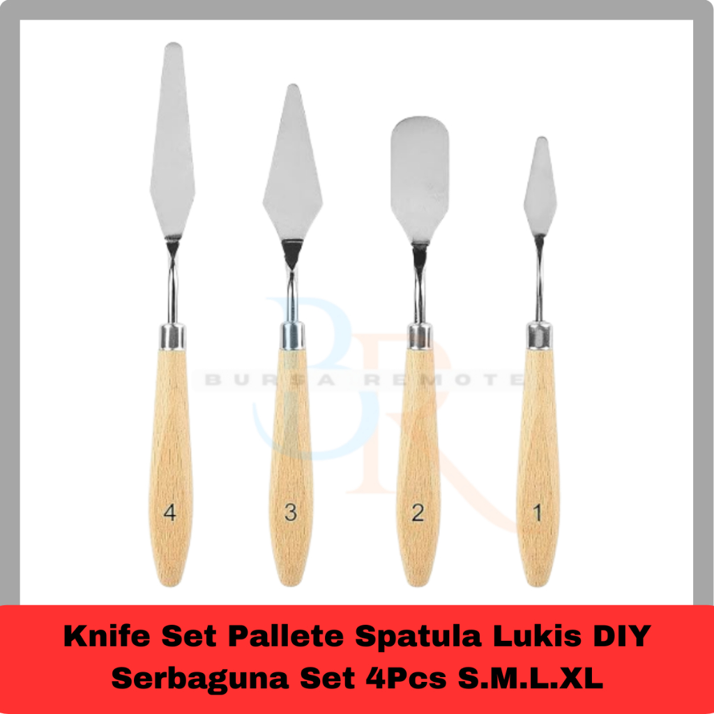 

Knife Set Pallete Spatula Lukis DIY Serbaguna Set 4Pcs S.M.L.XL