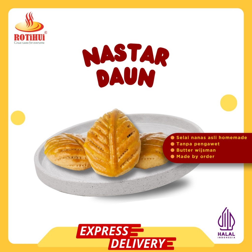 

NASTAR KEJU SPECIAL ISI 25 PCS BENTUK DAUN ROTIHUI