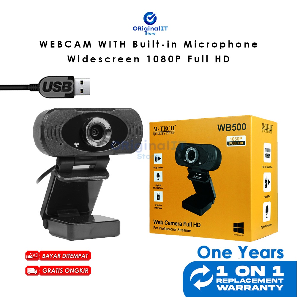 Webcam Kamera HD WB500 USB for Laptop PC