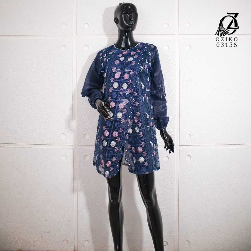 VEST OUTER OZIKO ORGANZA 03156 LD 105  I Outer Kondangan Midi I Outer Casual Wanita