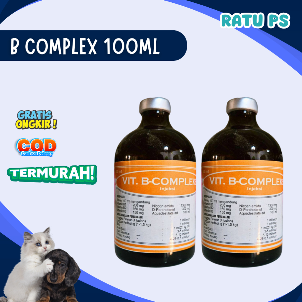 B complek 100 ml injeksi - Vitamin B Komplek Injeksi - Veta B Plex Injeksi 100 ml - Veta B Plex 100