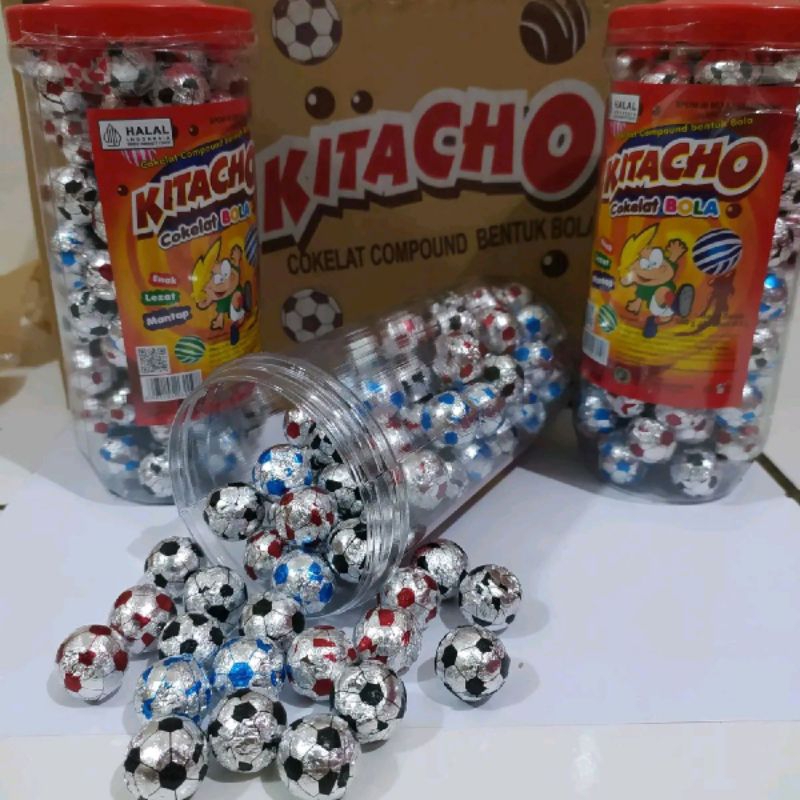 

Kitacho Cokelat Bola isi 100 Pcs - Toples Chocolate Snack Cemilan Coklat full Motif