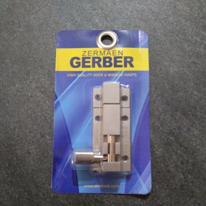 GERBER Gerendel Grendel Slot Selot Kunci Pintu Jendela Alumunium Solid 2 Inch Barrel Bolt CX200 2" S