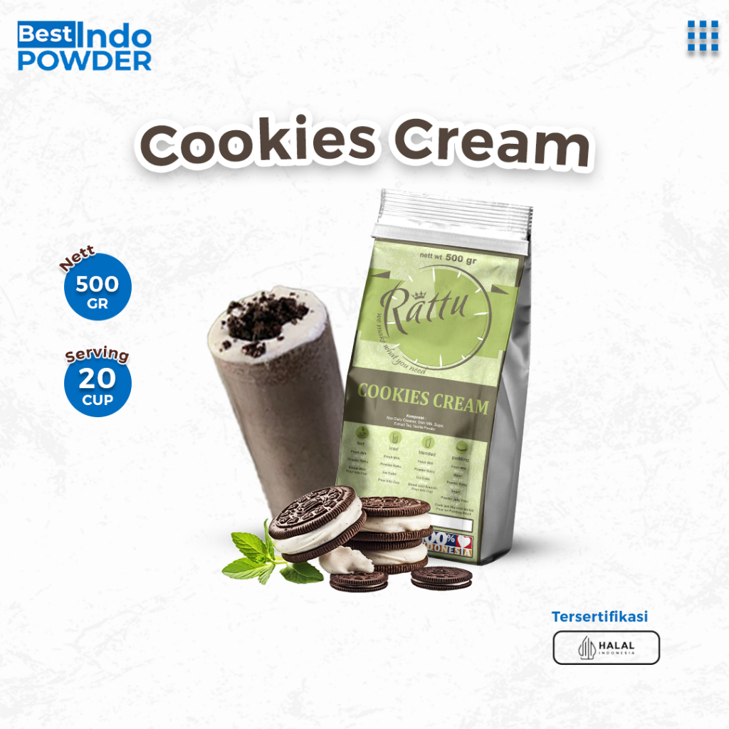 

BUBUK COOKIES CREAM 500gr / POWDER COOKIES CREAM / BUBUK COOKIES CREAM