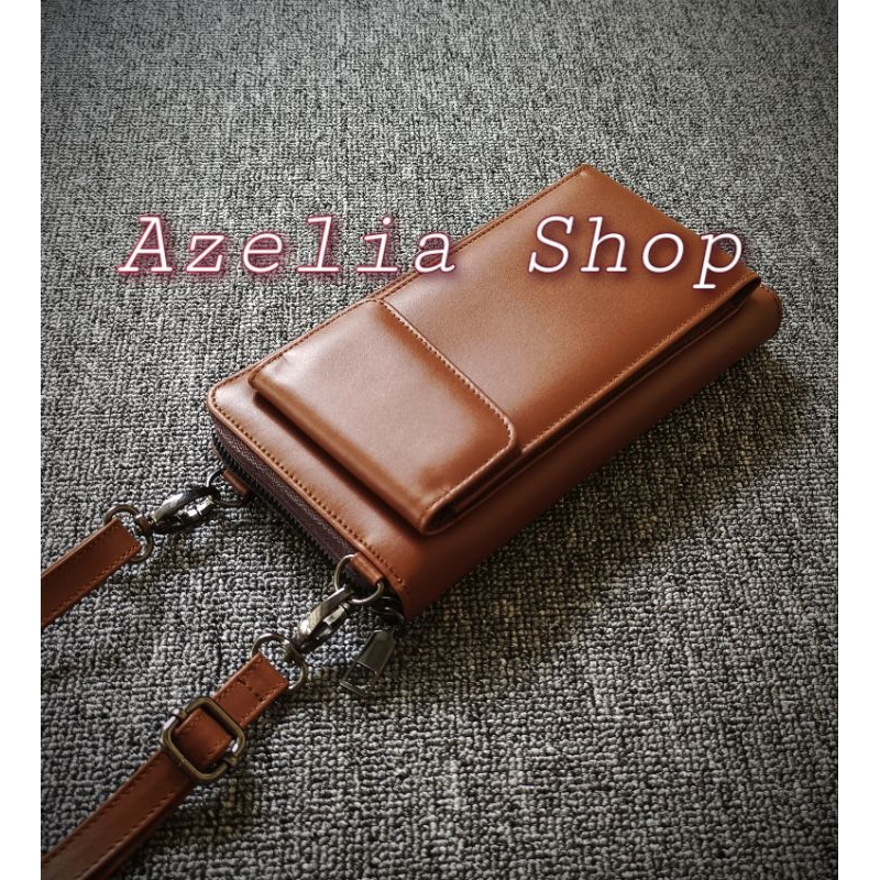 tas hp selempang kulit asli-pria-wanita-original-sling bag-dompet kulit hp-panjang