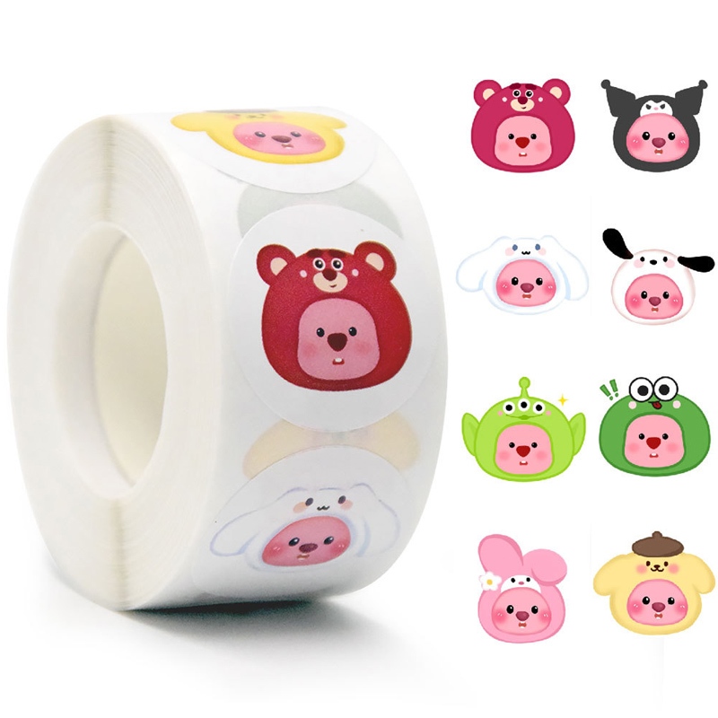 

COD❤️ Stiker Gulungan Loopy Stiker Kartun Lucu Dekorasi Buku Pegangan Stiker Segel Kreatif-yy