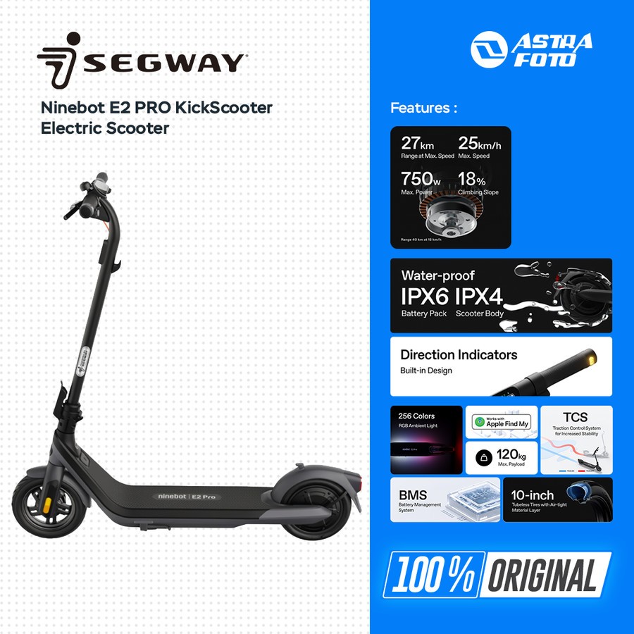 SEGWAY Ninebot E2 PRO KickScooter Electric Scooter Skuter Listrik