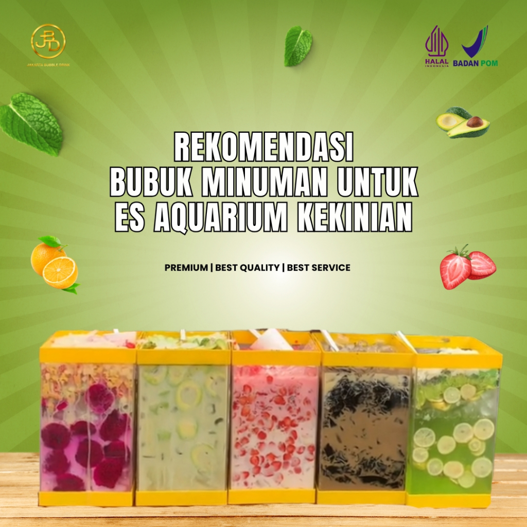 

[BUBUK MINUMAN ES AQUARIUM ] Bubuk Minuman Premium 1kg ANEKA RASA Pas untuk USAHA kamu!!!