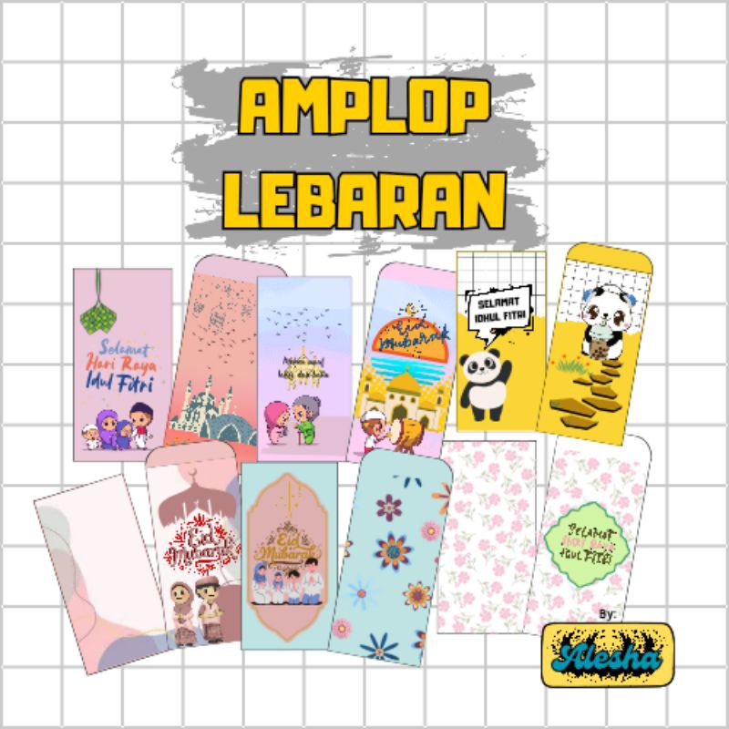 

amplop lebaran lucu,murah isi 10pcs kertas art paper