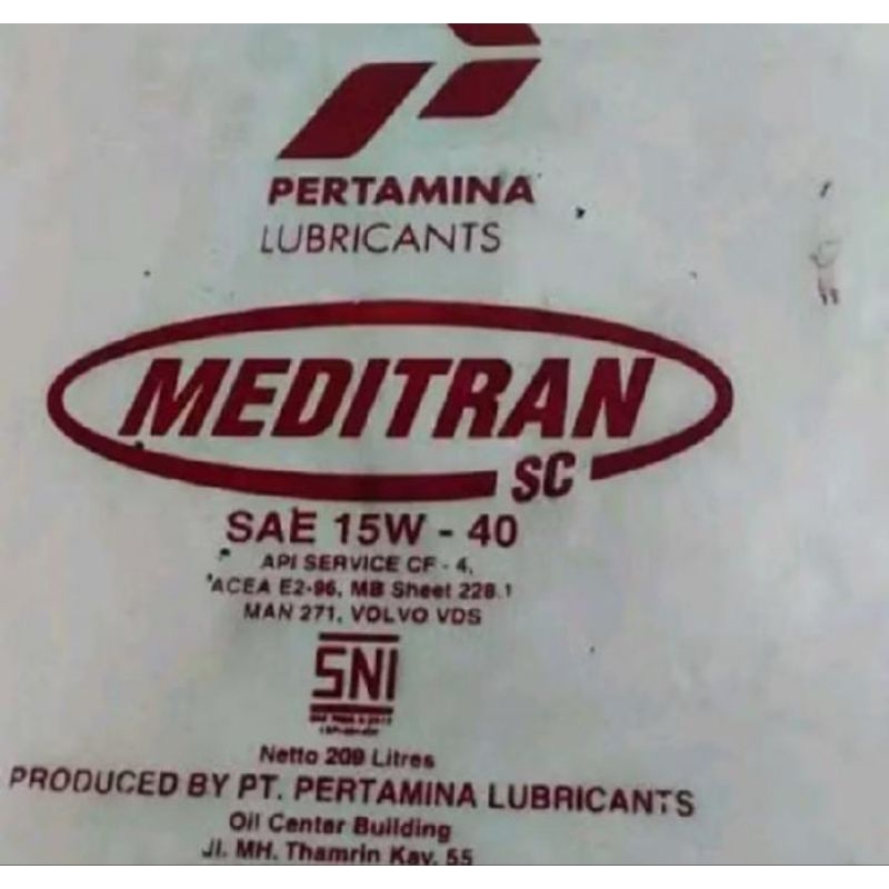 Oli meditran sc sae 15w-40 repack drum
