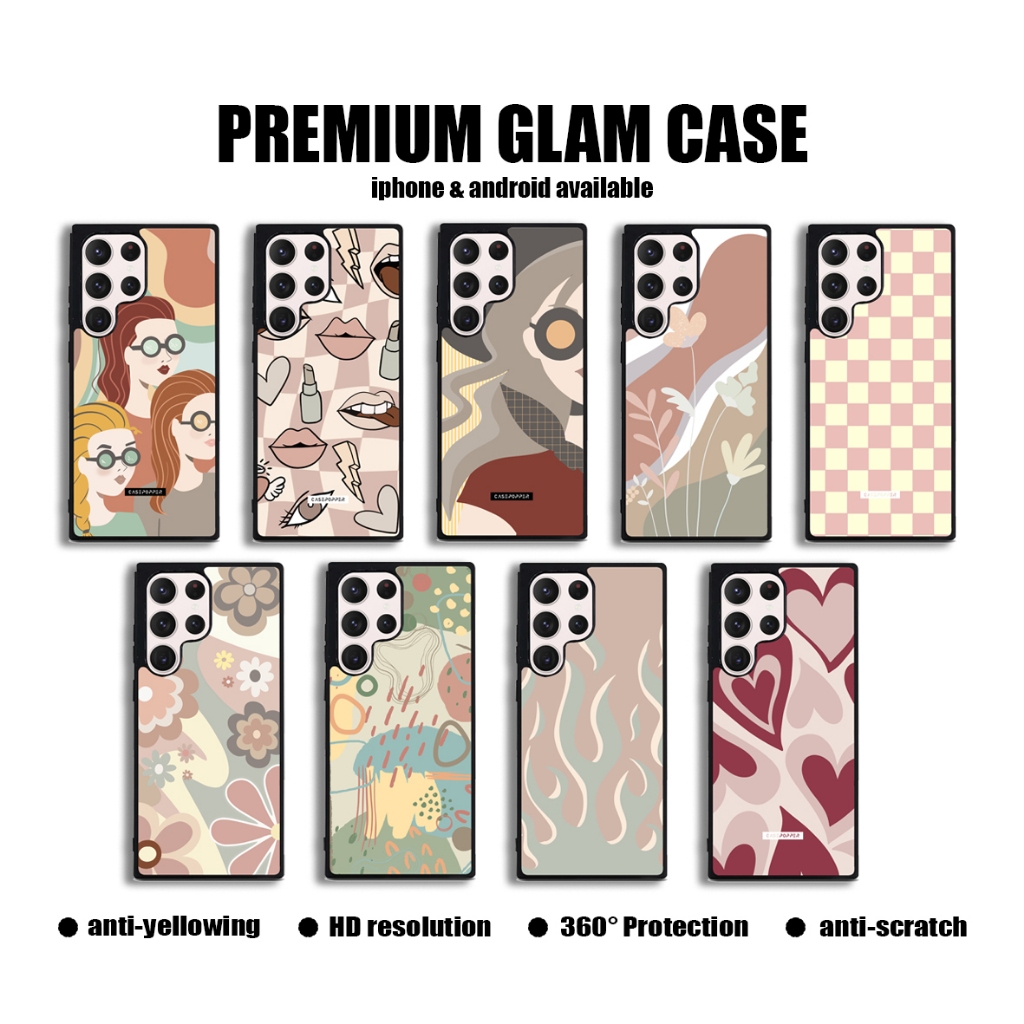 Casepopper Premium AESTHETIC DOODS Glossy Case iPhone Android | Anti Scratch Anti Yellowing HD Print