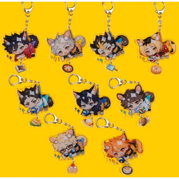 Keychain Akrilik Haikyuu Anime Husbu Gantungan Kunci Akrilik Ganci Wibu