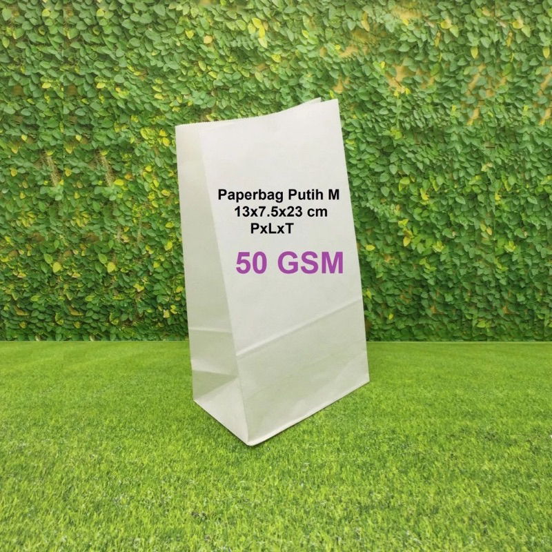 Paper Bag Putih FoodGrade isi 100