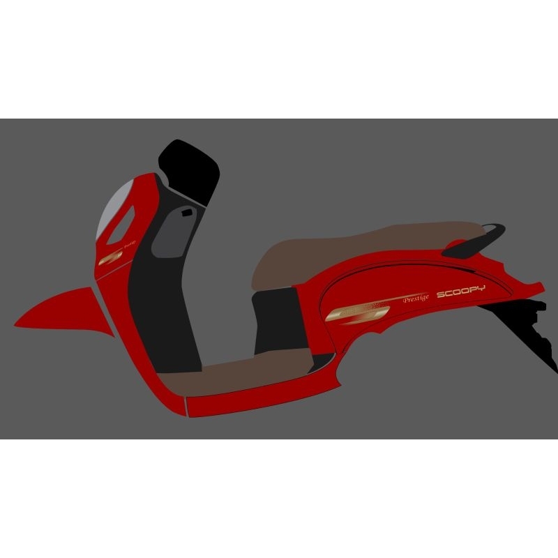 STRIPING TRANSPARAN SCOOPY NEW 2021-2023 CUSTOM ORI