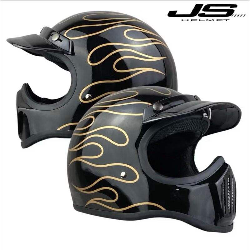 Helm Cakil JS GOGGLE | Original| GRATIS ONGKIR | Helm Retro | Full Face | |