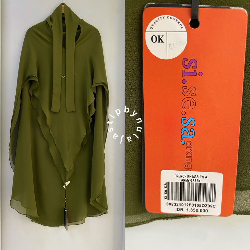 Jastipbynula | Sisesa French Khimar Syfa Army Green