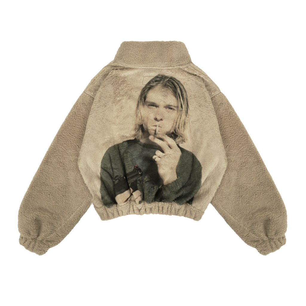 MFS CROP SHERPA / KURT COBAIN / NIRVANA / HALF ZIP