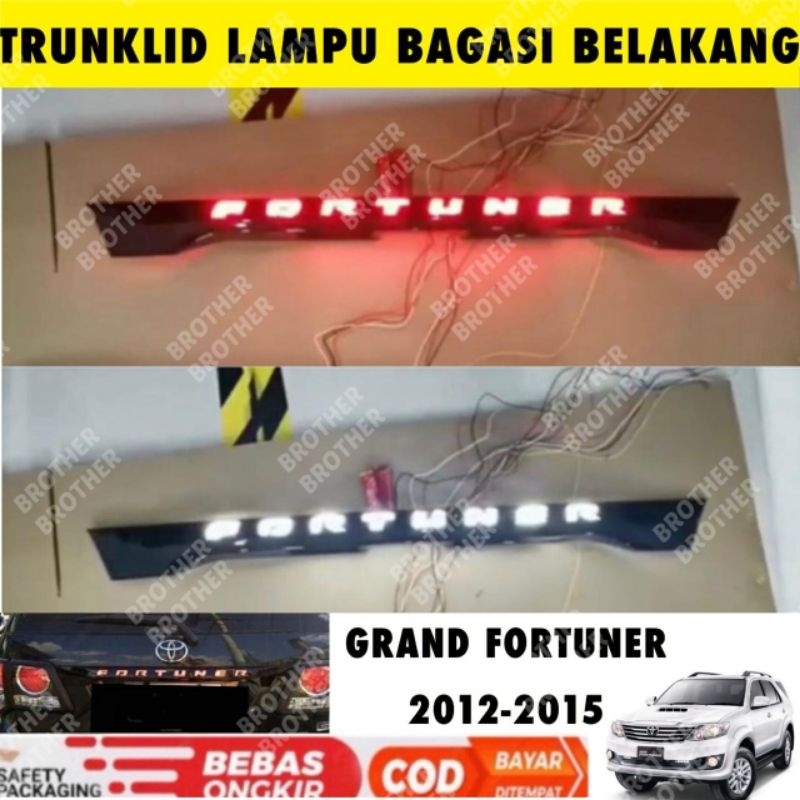 Trunk Lid Grand Fortuner 2012 2014 2015 List Bagasi Lampu LED - Running