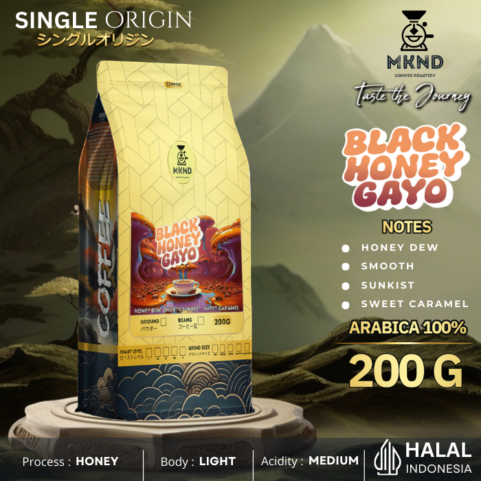 

MKND COFFEE ROASTERY - Arabika Aceh Gayo Honey 200gr Specialty | Black Tea | Honey | Medium Roast