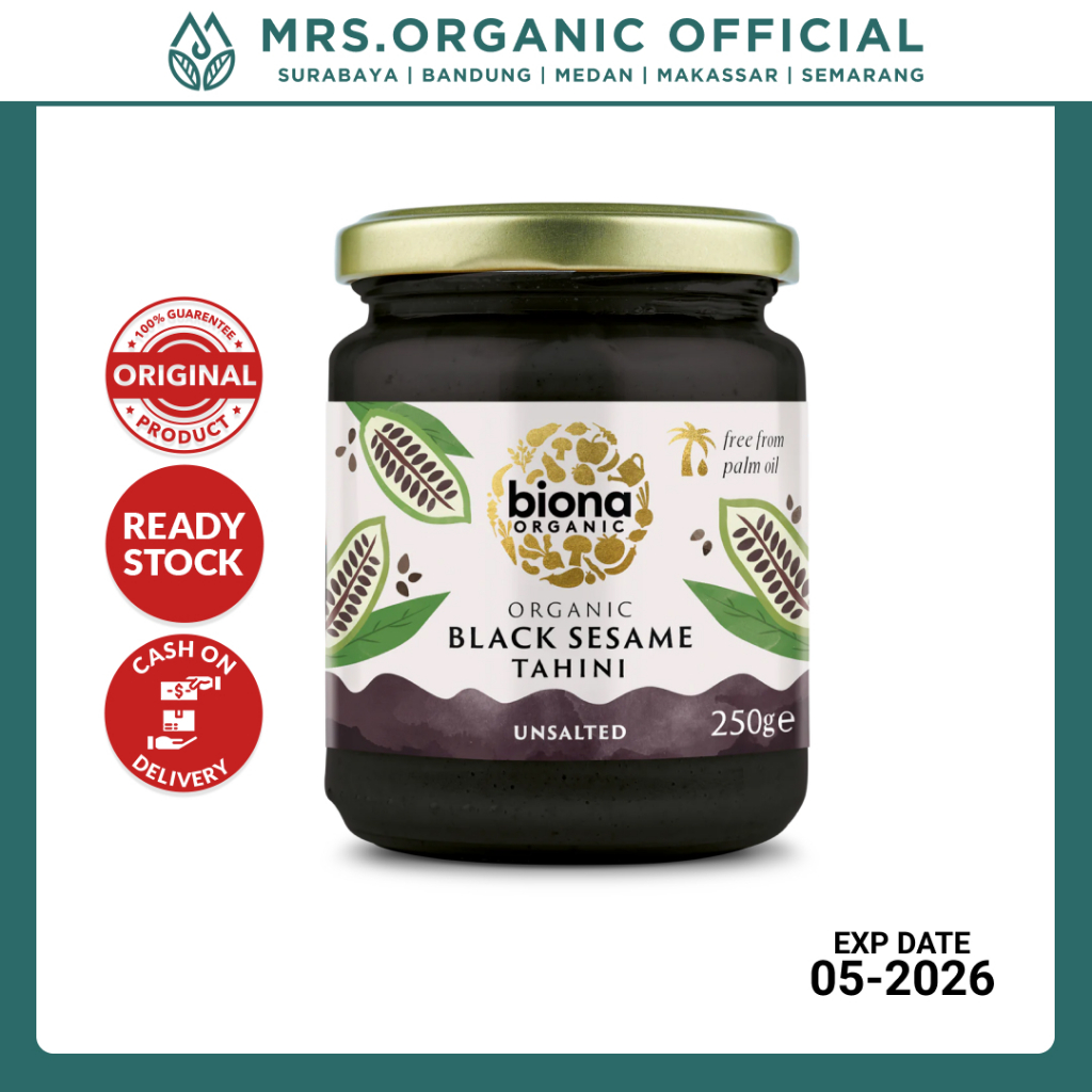 

Wjen Hitam Organik Biona Organic Tahini Black Sesame 250 Gr