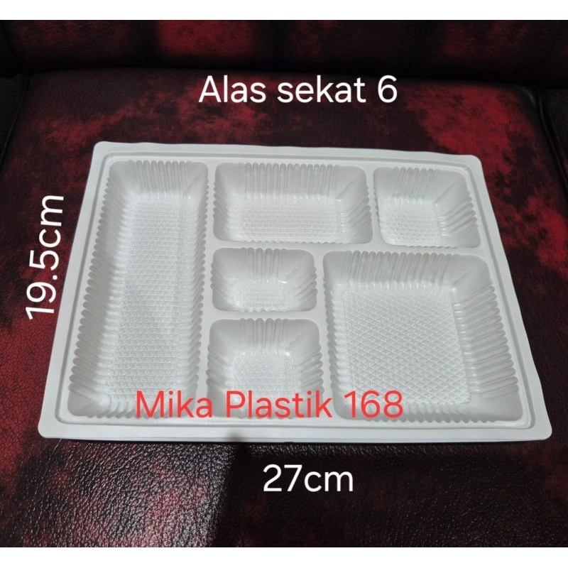 Mika Alas Sekat 6 isi 50pcs warna putih (27cmx19,5cm)