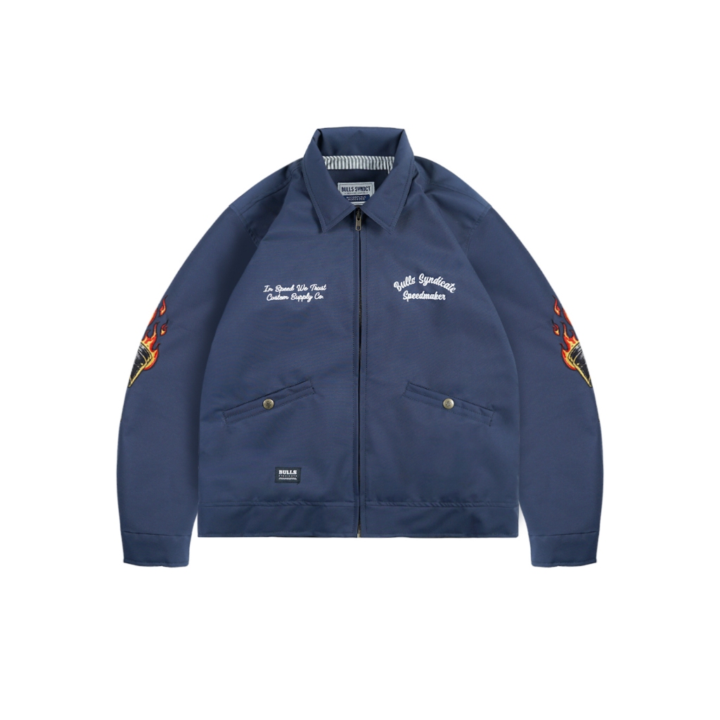 BULLS SYNDICATE Vintage Racing Jacket | Dorgeles Navy