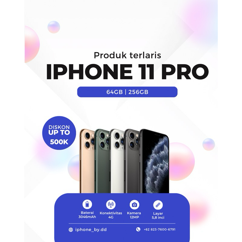 iPHONE 11PRO 64GB | 256GB LIKE NEW GOOD CONDITION GARANSI INTERNASIONAL