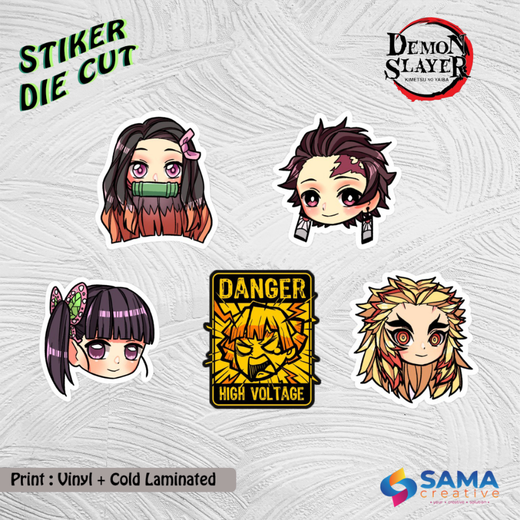 

Demon Slayer - Sticker Vinyl Die Cut - Stiker Hp, Laptop, Motor, Mobil, Helm, Botol Anime