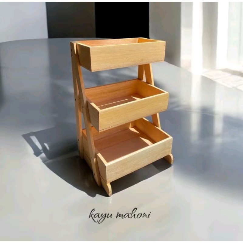 RAK BAWANG SUSUN 4/RAK SERBAGUNA KAYU JATI/RAK DAPUR