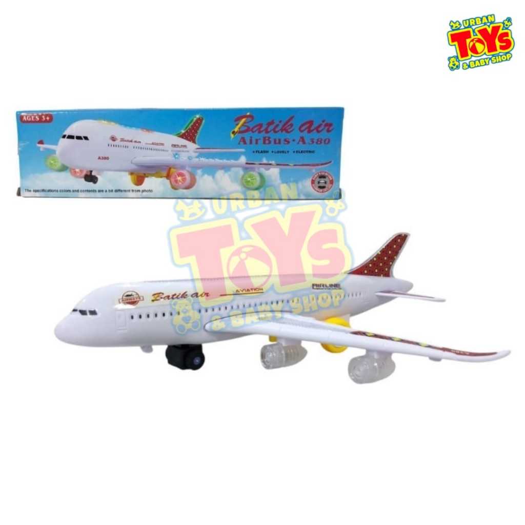 Mainan Anak Pesawat Air Bus Batik Air / Mainan Pesawat Bump & Go
