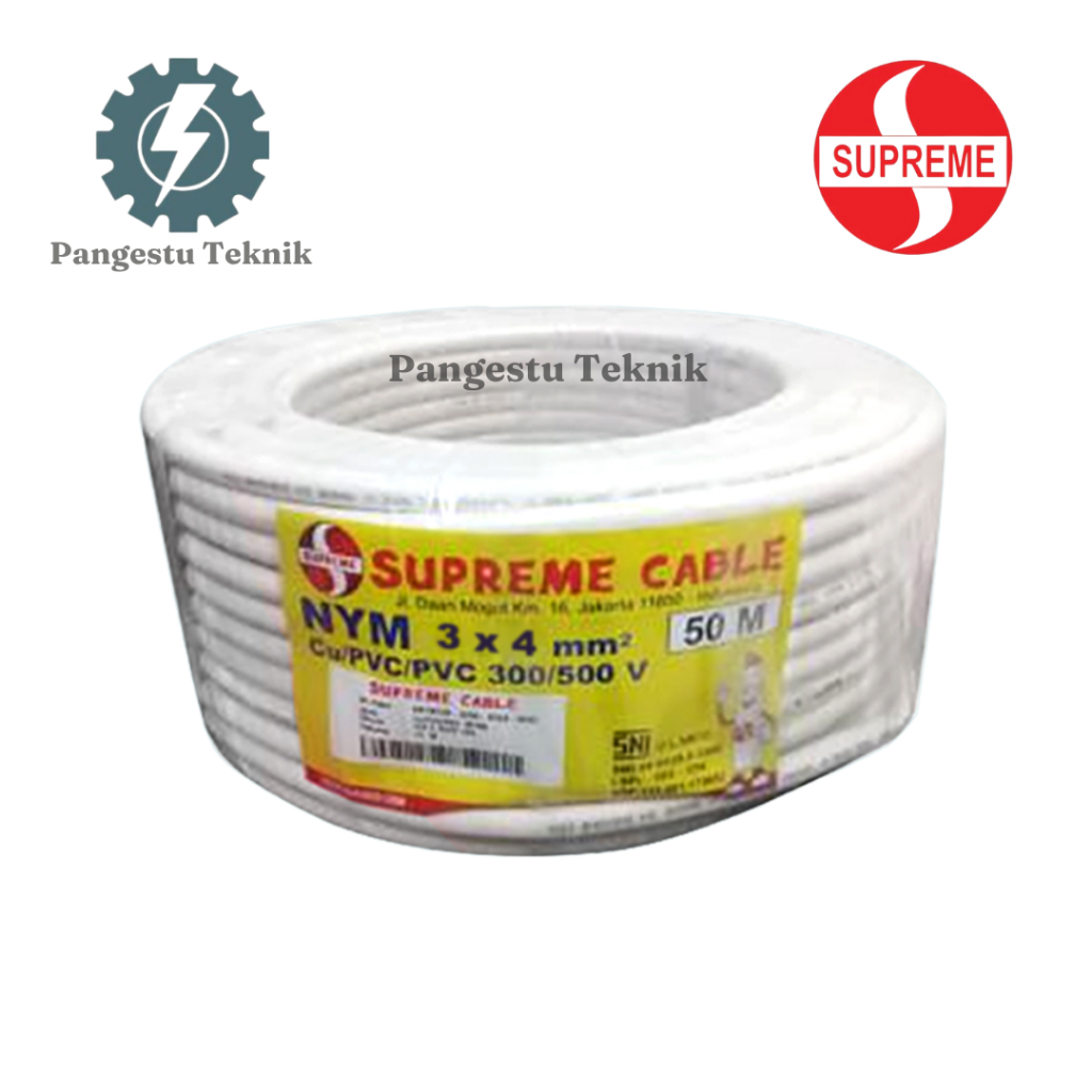 NYM 3x4 MM Supreme / NYM 3 x 4 mm 50 Meter / Kabel Tunggal