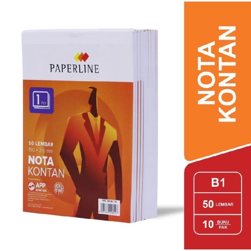 

Paperline Nota Kontan Besar 1Ply, 2Ply, 3Ply Harga Per Pack Isi 10 Buku