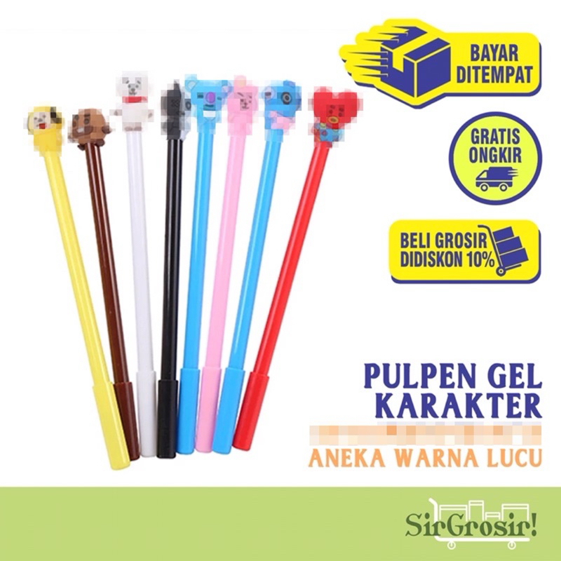 

CUTE GEL PEN - Pulpen Gel Warna Aneka Karakter Kartun Pena Lucu Bolpen Cartoon Stationery Alat Tulis Perlengkapan Sekolah