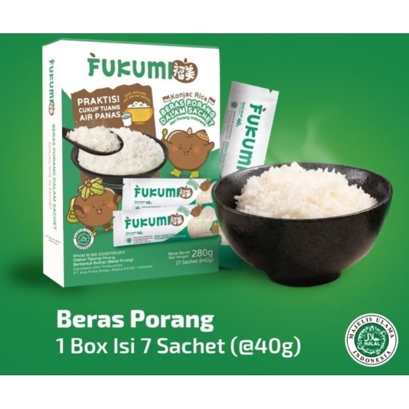 

FUKUMI BERAS PORANG 1 BOX ISI 7 SACHET (40G)