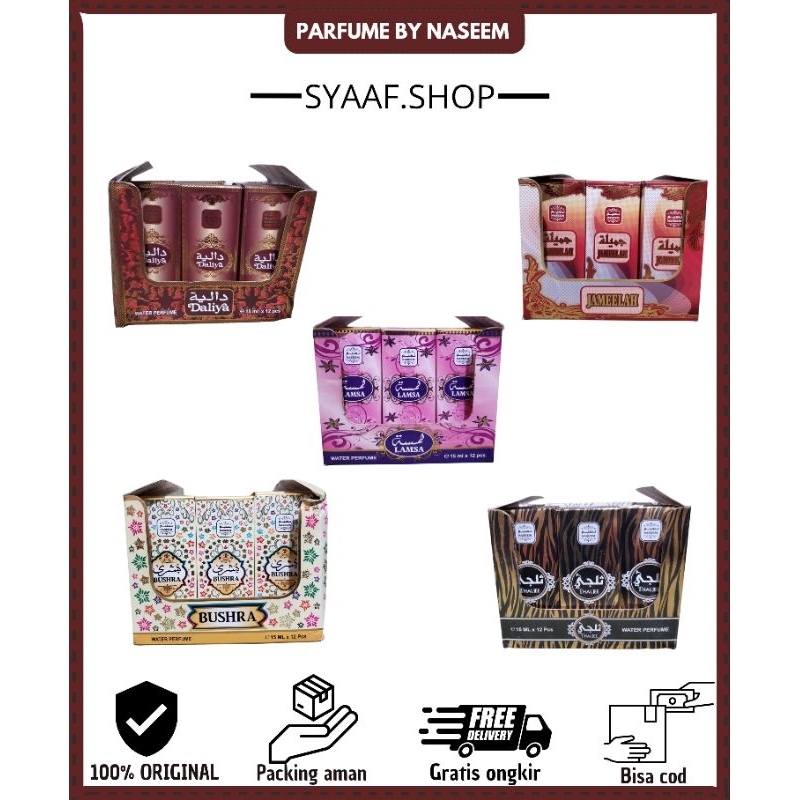 PARFUME MINYAK WANGI SEMPROT TAHAN LAMA MASUK KANTONG NON ALKOHOL ORI BY NASEEM 15 ML