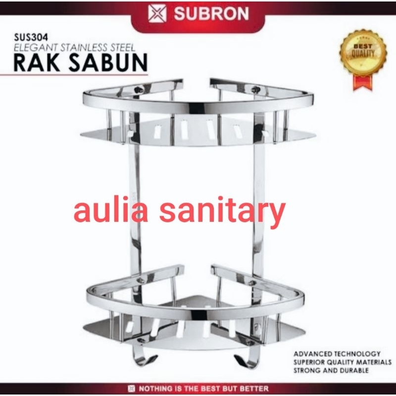 rak sabun stainless ponok dan datar/rak sampo sudut dan datar stainless