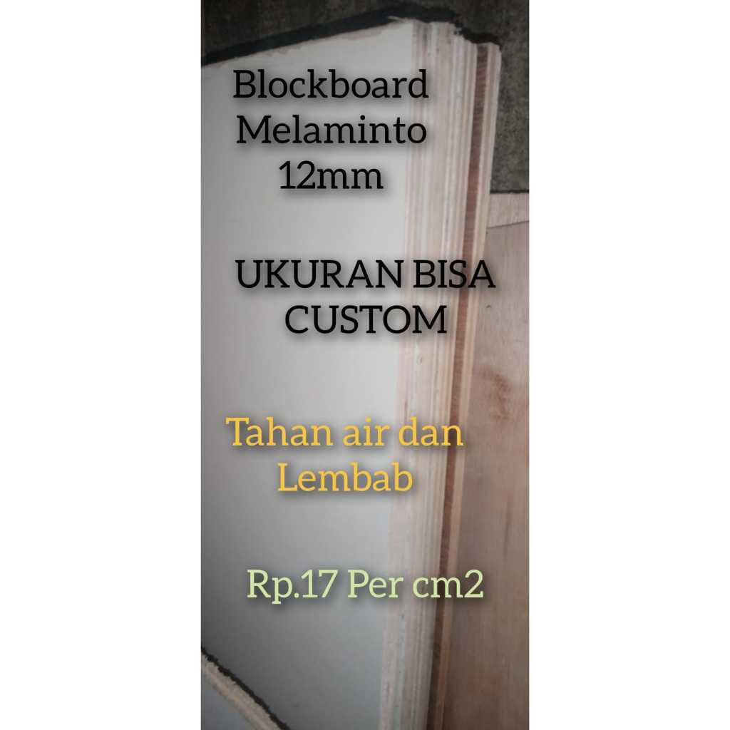 Blockboard Melaminto 12 mm Ukuran Custom