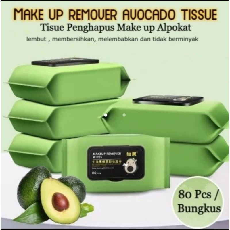 Tisu basah pembersih riasan wajah makeup remover wipes avocado essence