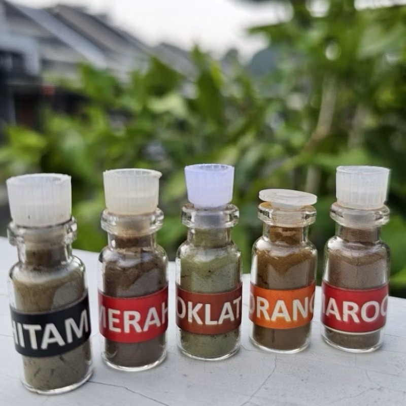 Kutek Bubuk Arab Halal Kemasan Botol 3 ML Pacar Bubuk Arab Original Sah Di Bawa Sholat Kutek Arab Bu